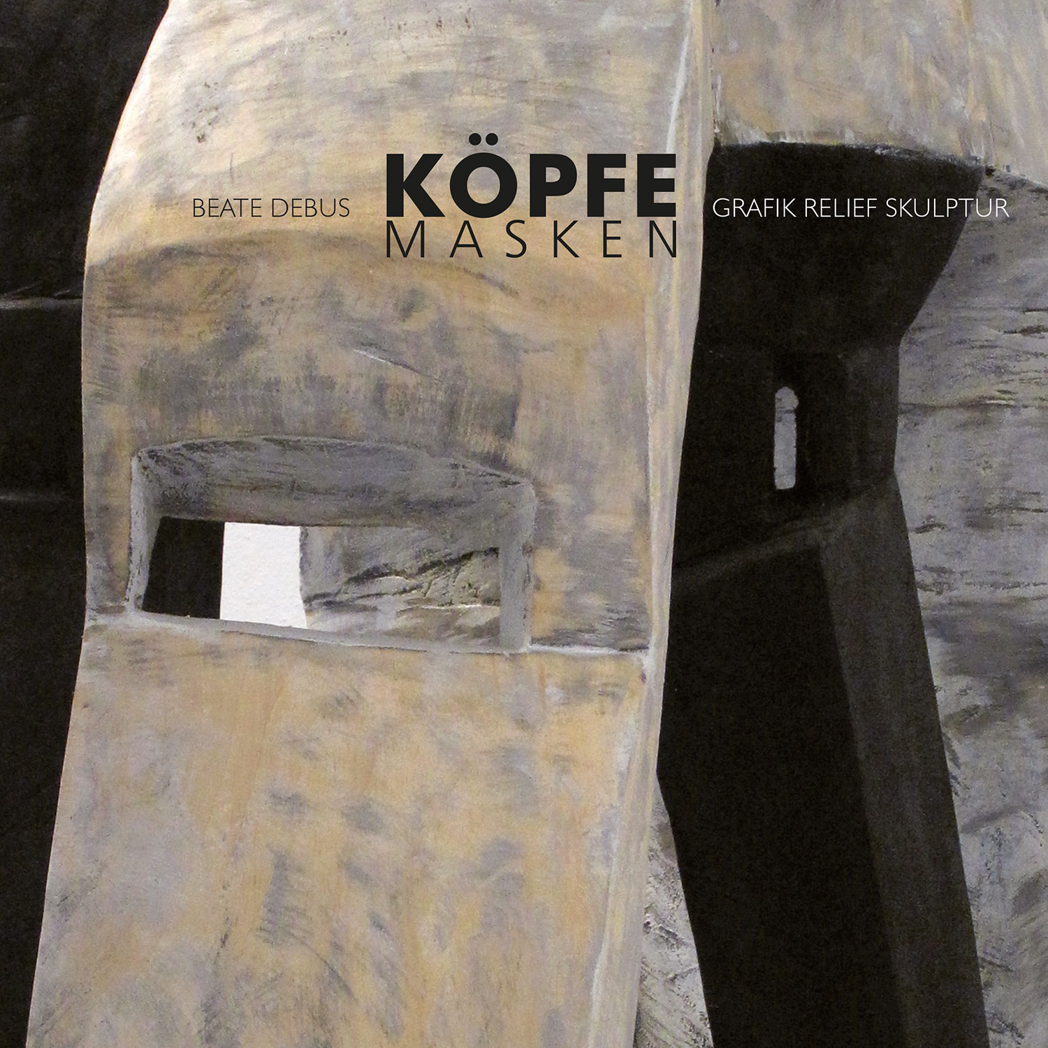 Mappe "Köpfe Masken" . Beate Debus . Grafik Relief Skulptur . Umschlag Titel . 2011 (Gestaltung: Andreas Kuhrt)