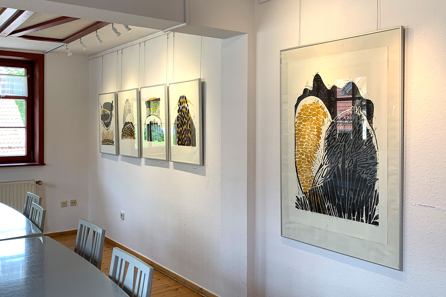 Ausstellung "Rhythmen der Form" . Beate Debus - Landschaftsstrukturen . Galerie im Bürgerhaus Zella-Mehlis 2020