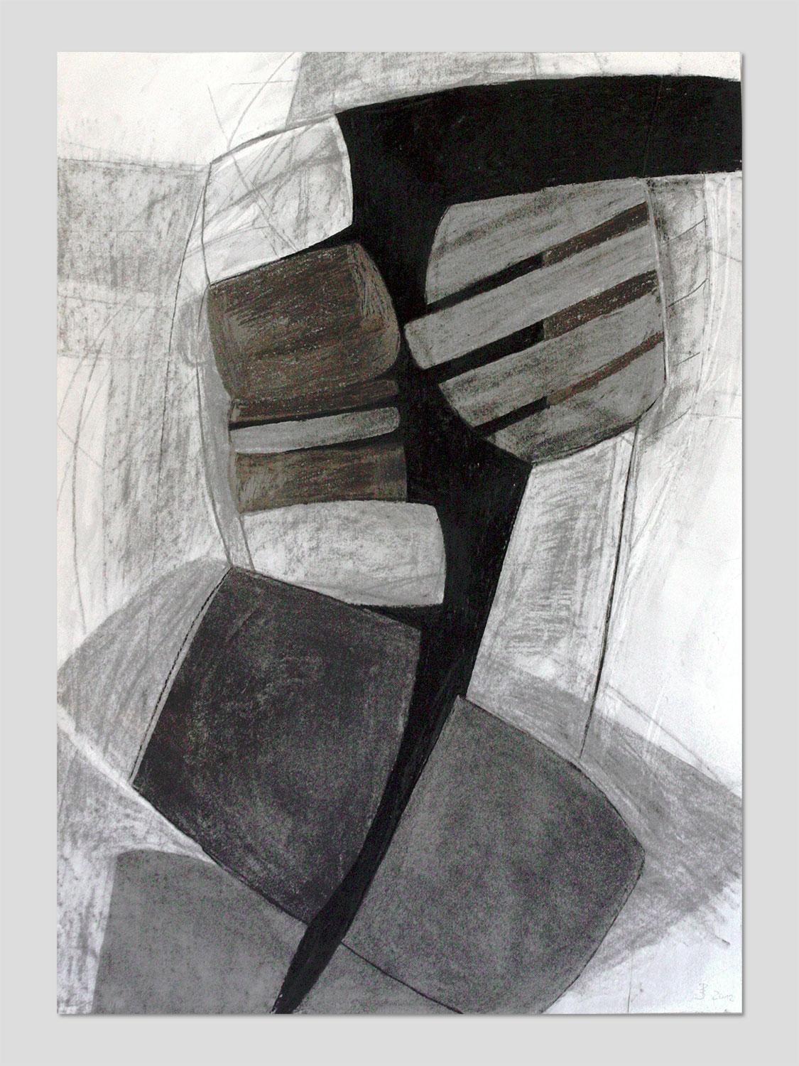 Aufsteigend . Zeichnung . Beate Debus