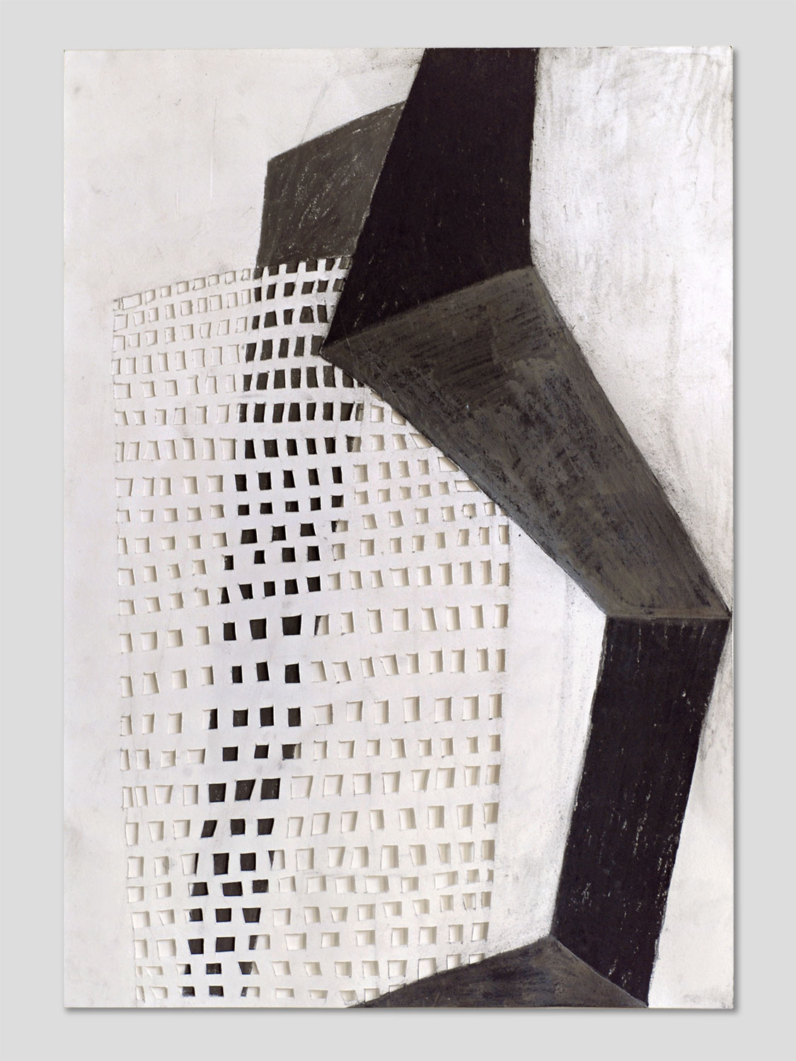 Flucht . Zeichnung, Papierschnitt . Beate Debus . 2006