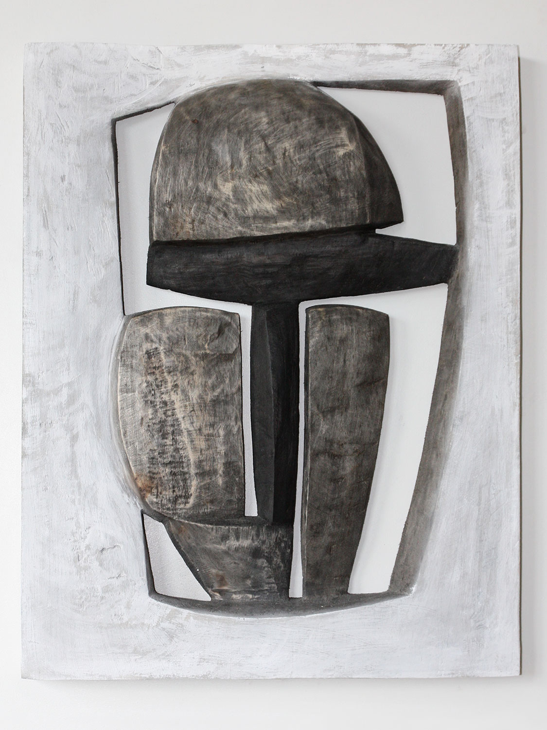Kopf 1 . Holzrelief . Beate Debus . 2013