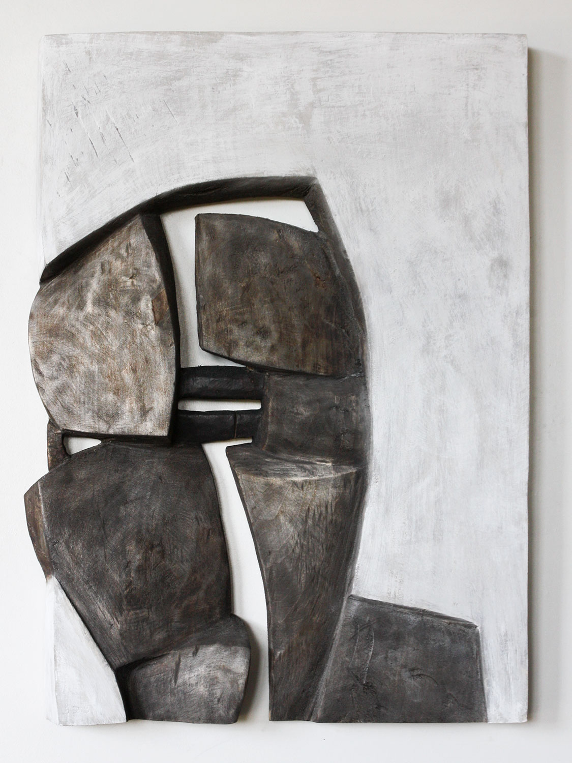 Kopf 2 . Holzrelief . Beate Debus . 2013
