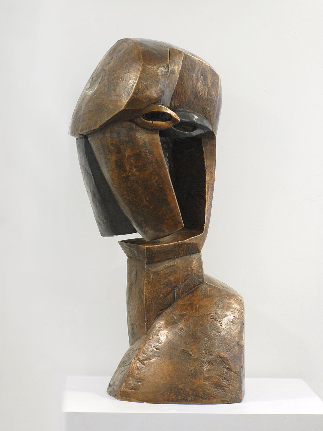 Kopf geöffnet . Bronzeskulptur . Beate Debus . 2010