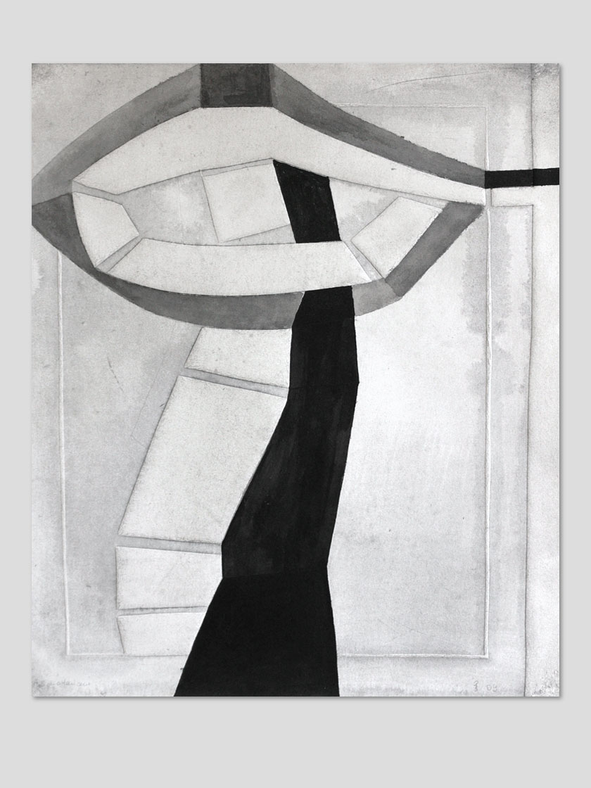 Schattentanz . Tusche, Prägung . Beate Debus . 2009