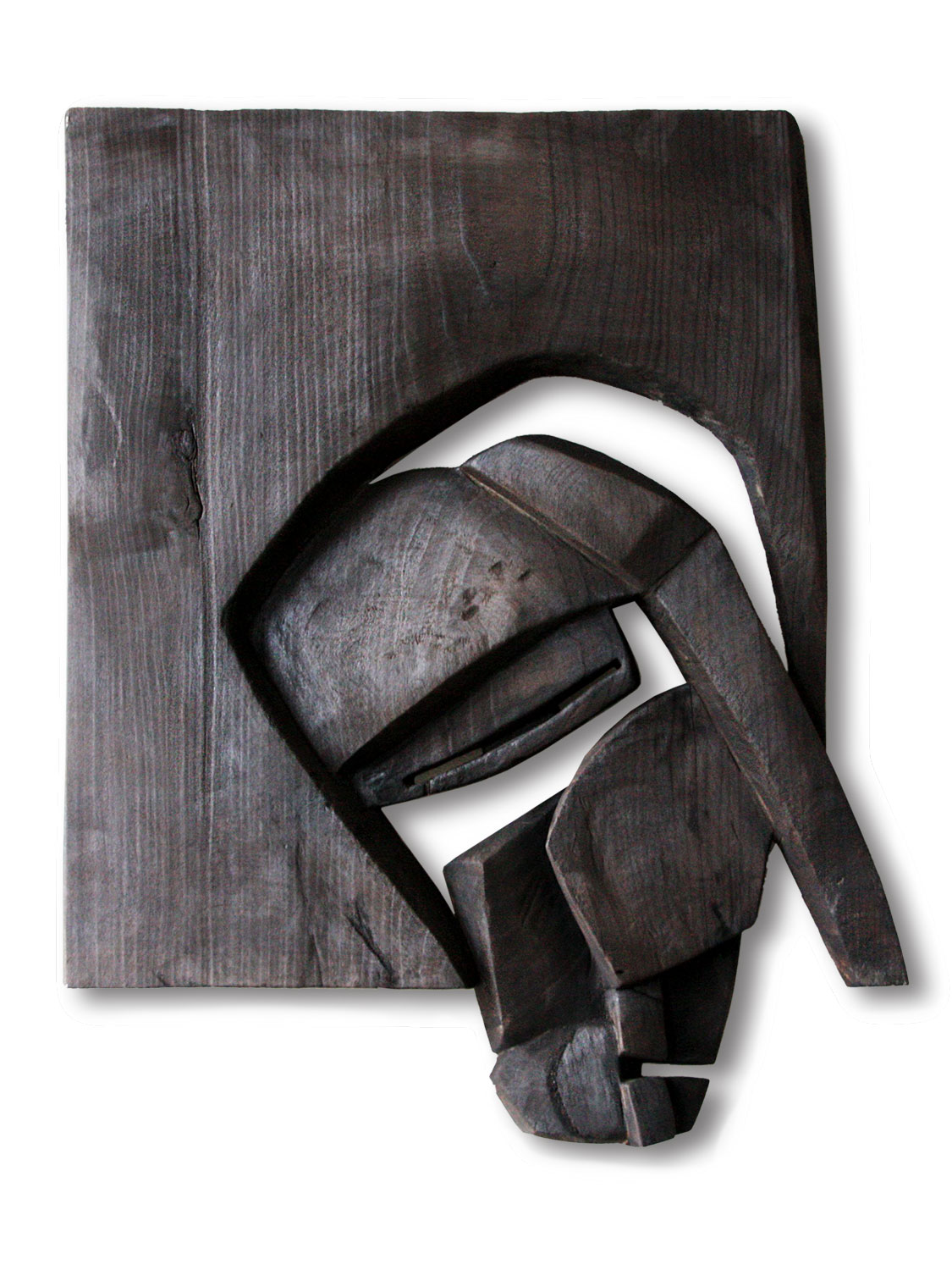 Schmerz . Holzrelief . Beate Debus . 2014