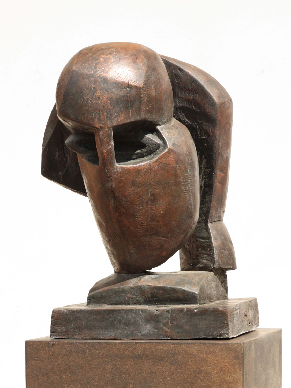 Stiller Kopf . Bronzeskulptur . Beate Debus