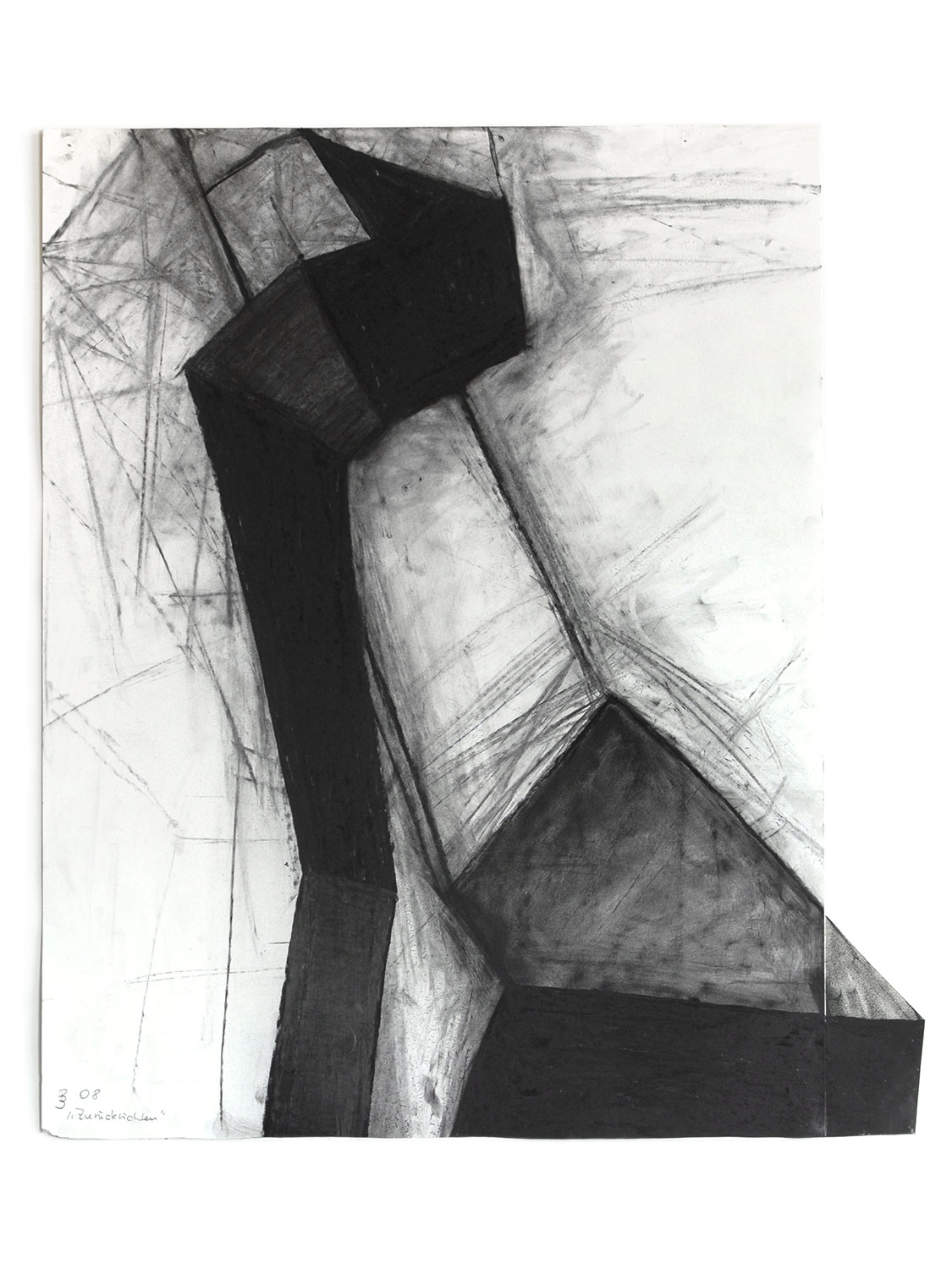 Zurückrichten . Zeichnung . Beate Debus . 2008